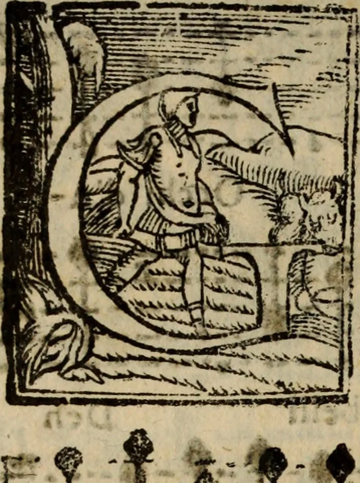 An illustration from Madrigali ... a cinqve voci. Libro primo[-sesto] .., 1611, leaf 319