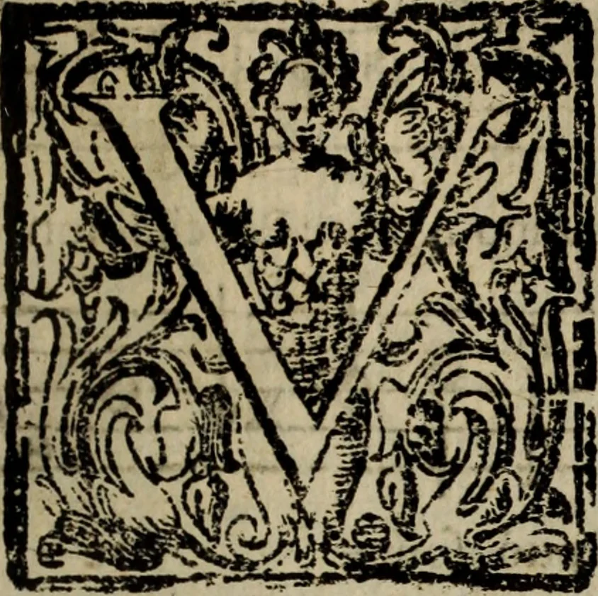 An illustration from Madrigali ... a cinqve voci. Libro primo[-sesto] .., 1611, leaf 368