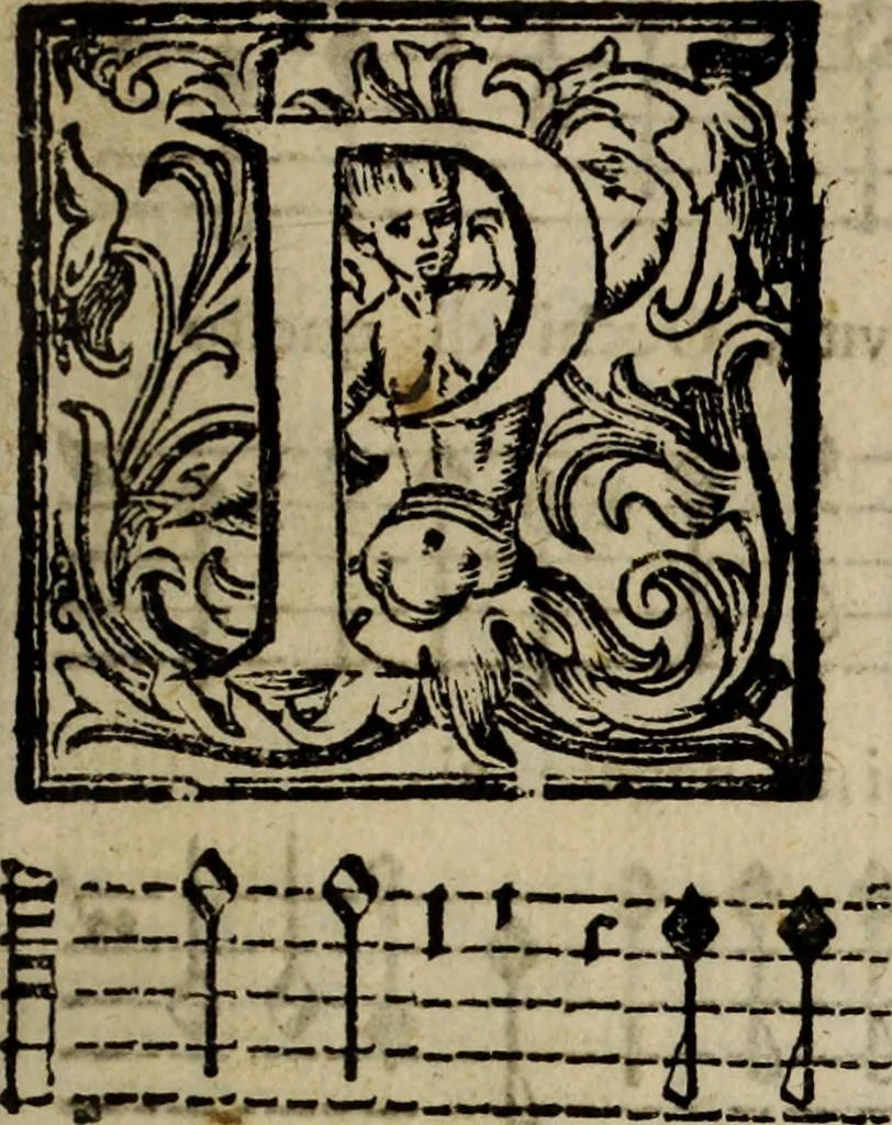 An illustration from Madrigali ... a cinqve voci. Libro primo[-sesto] .., 1611, leaf 370