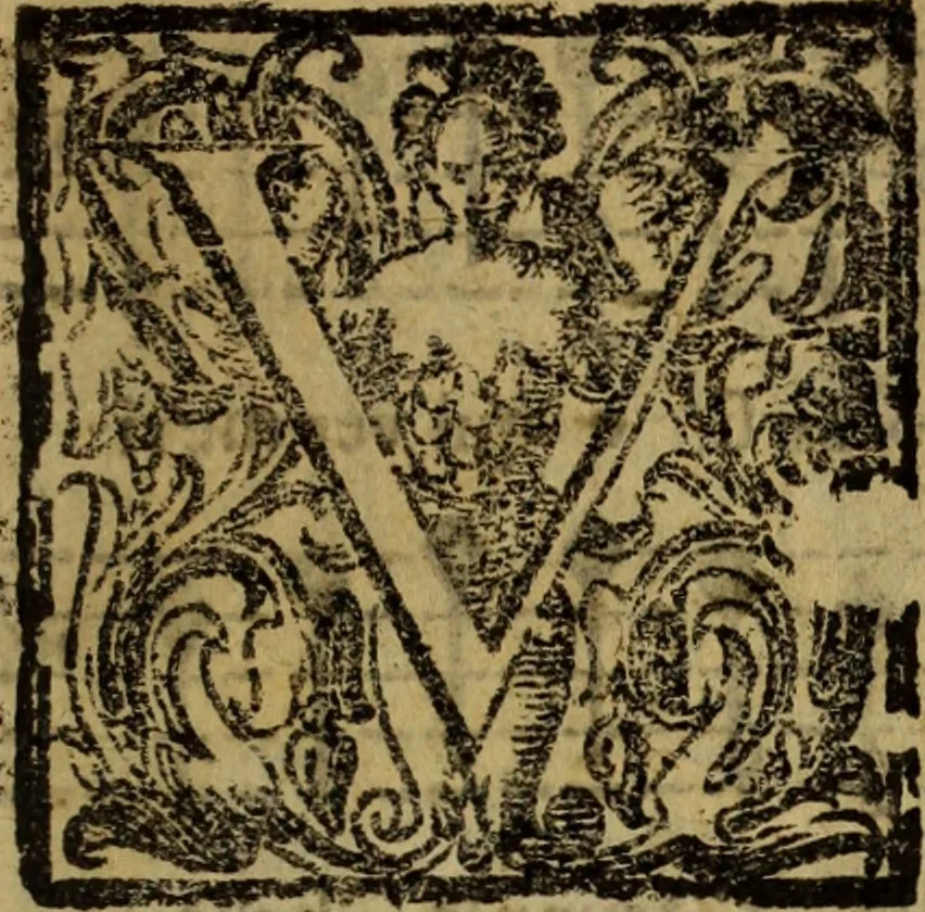 An illustration from Madrigali ... a cinqve voci. Libro primo[-sesto] .., 1611, leaf 390