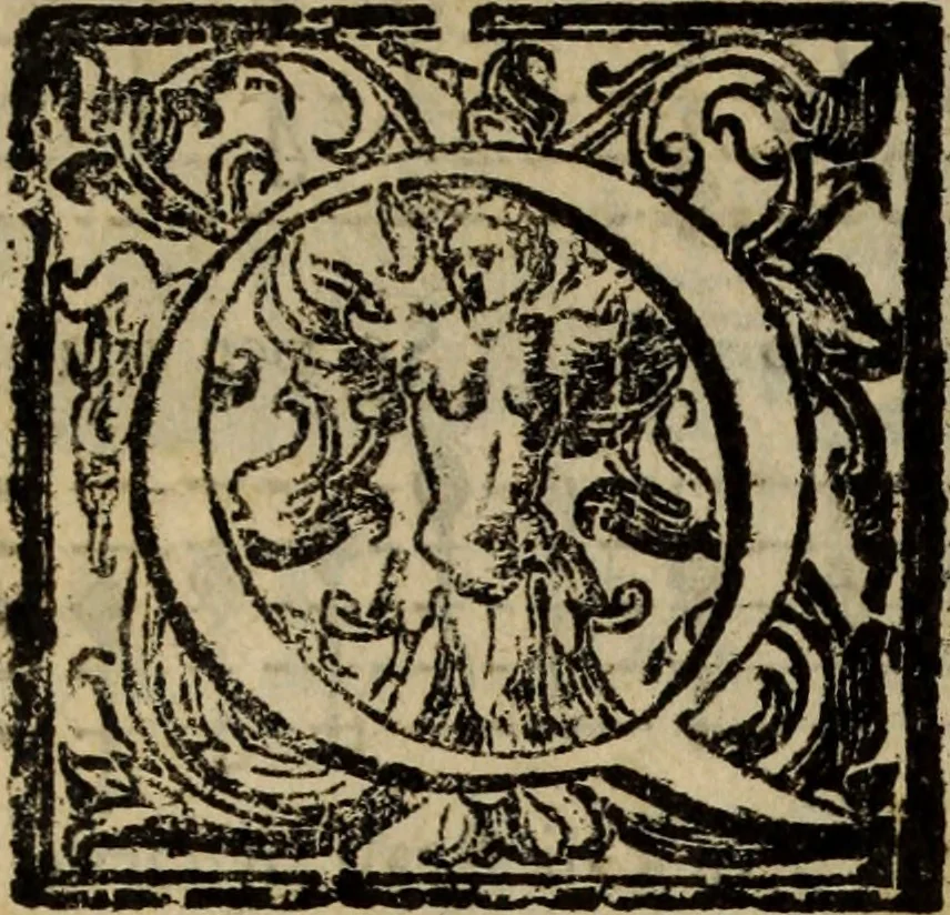 An illustration from Madrigali ... a cinqve voci. Libro primo[-sesto] .., 1611, leaf 391