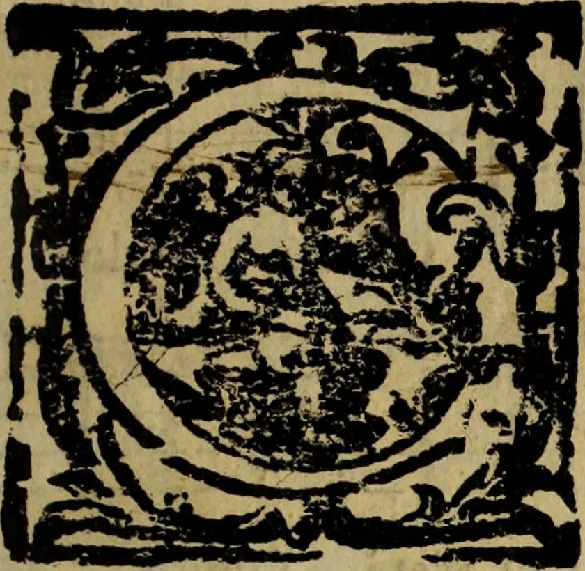 An illustration from Madrigali ... a cinqve voci. Libro primo[-sesto] .., 1611, leaf 394
