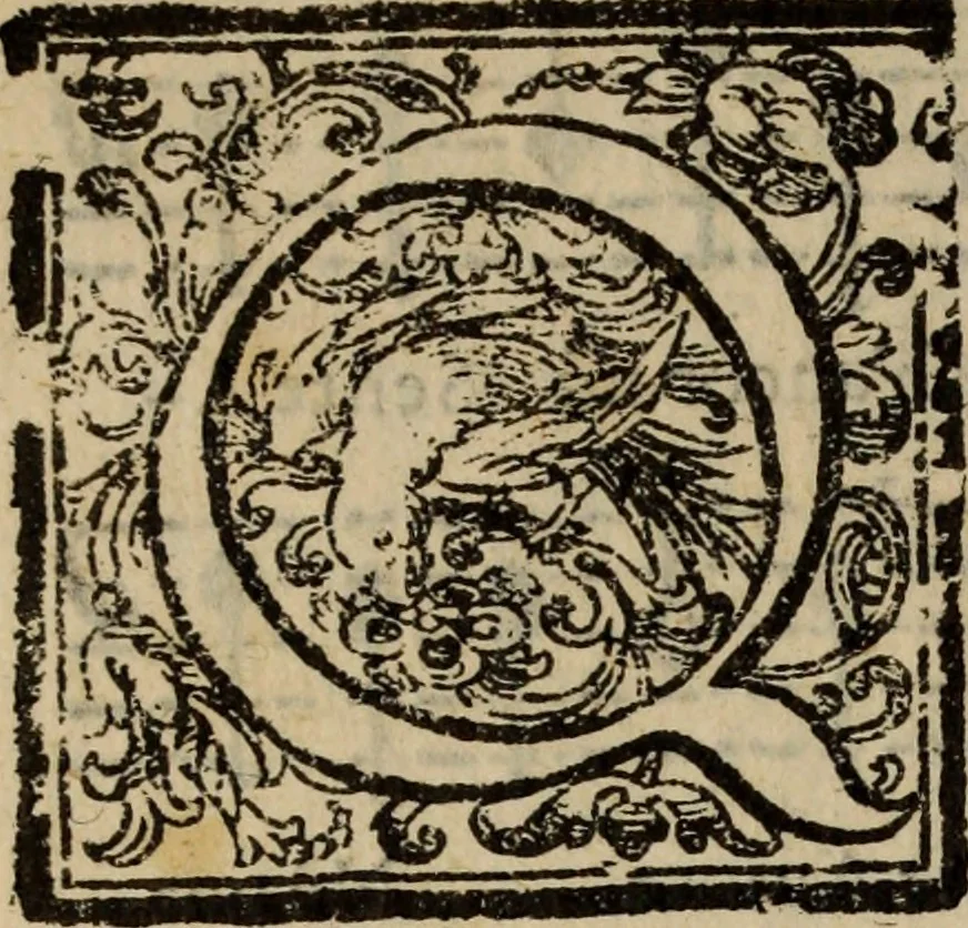 An illustration from Madrigali ... a cinqve voci. Libro primo[-sesto] .., 1611, leaf 415