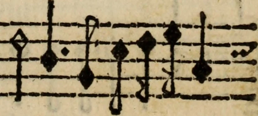 An illustration from Madrigali ... a cinqve voci. Libro primo[-sesto] .., 1611, leaf 446