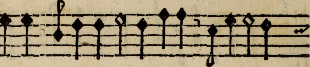 An illustration from Madrigali ... a cinqve voci. Libro primo[-sesto] .., 1611, leaf 447