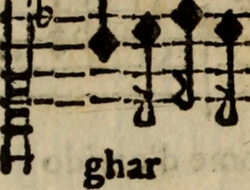 An illustration from Madrigali ... a cinqve voci. Libro primo[-sesto] .., 1611, leaf 448
