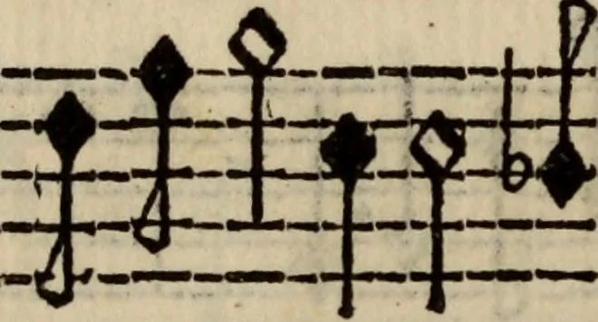 An illustration from Madrigali ... a cinqve voci. Libro primo[-sesto] .., 1611, leaf 449