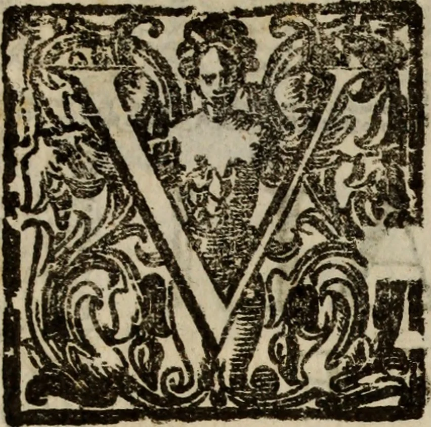 An illustration from Madrigali ... a cinqve voci. Libro primo[-sesto] .., 1611, leaf 45