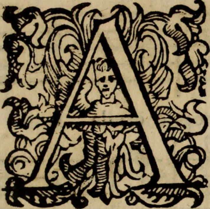 An illustration from Madrigali ... a cinqve voci. Libro primo[-sesto] .., 1611, leaf 454