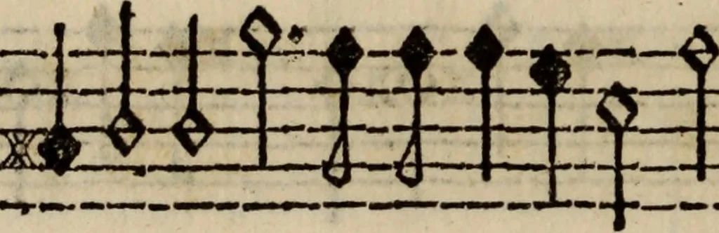 An illustration from Madrigali ... a cinqve voci. Libro primo[-sesto] .., 1611, leaf 455