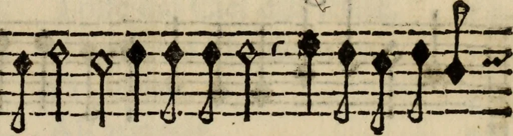 An illustration from Madrigali ... a cinqve voci. Libro primo[-sesto] .., 1611, leaf 456