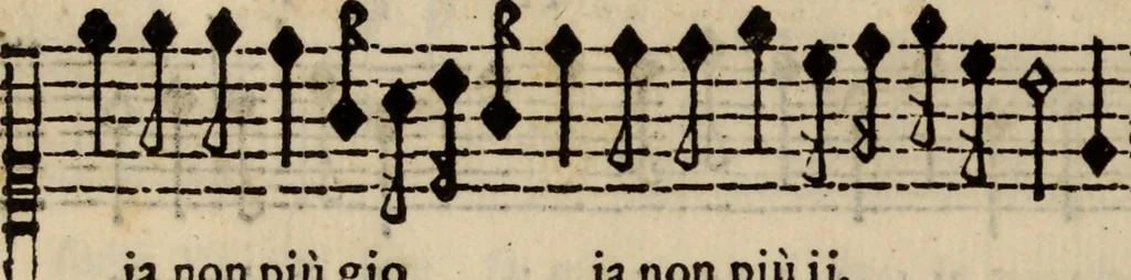 An illustration from Madrigali ... a cinqve voci. Libro primo[-sesto] .., 1611, leaf 457