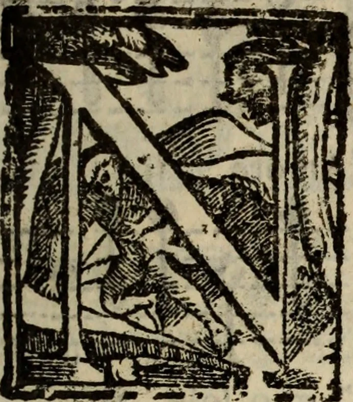 An illustration from Madrigali ... a cinqve voci. Libro primo[-sesto] .., 1611, leaf 54