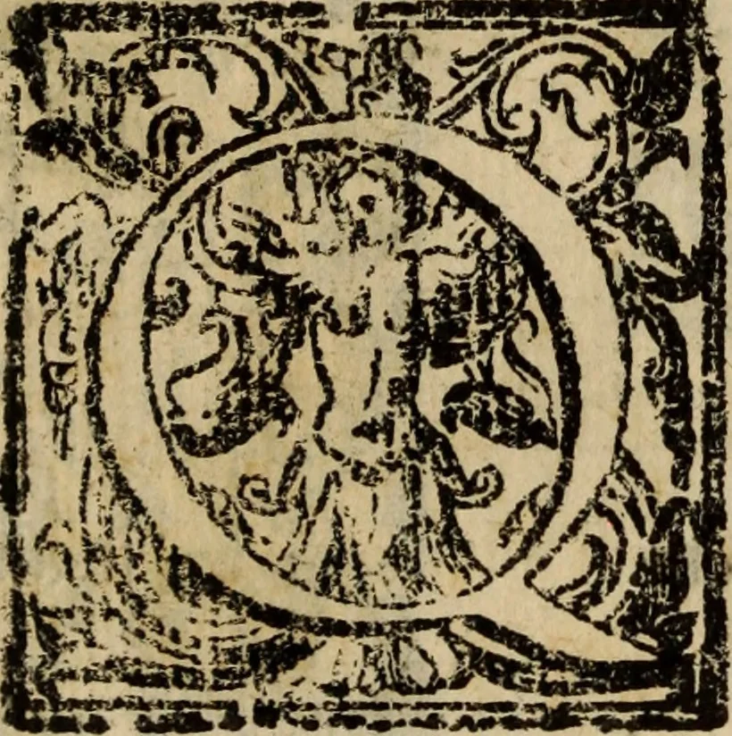 An illustration from Madrigali ... a cinqve voci. Libro primo[-sesto] .., 1611, leaf 65