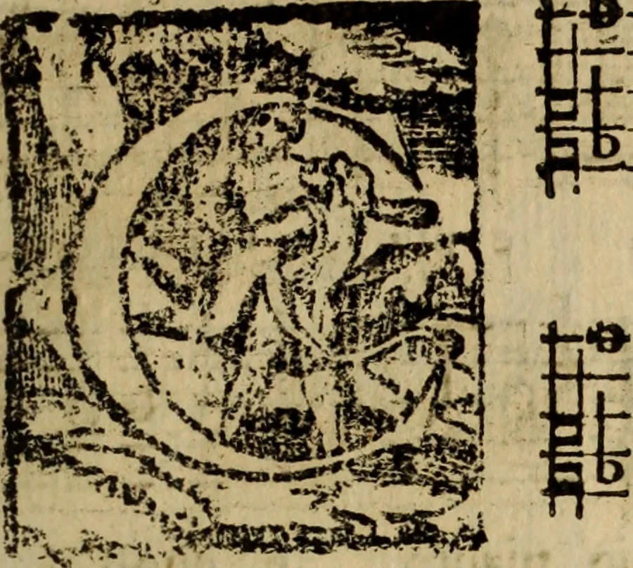 An illustration from Madrigali ... a cinqve voci. Libro primo[-sesto] .., 1611, leaf 70