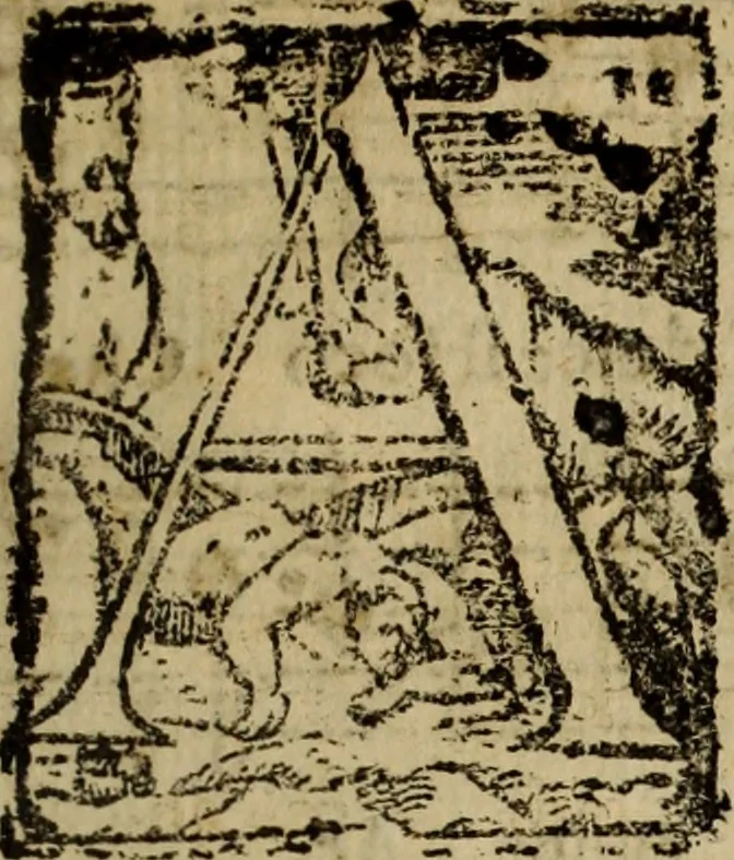 An illustration from Madrigali ... a cinqve voci. Libro primo[-sesto] .., 1611, leaf 82