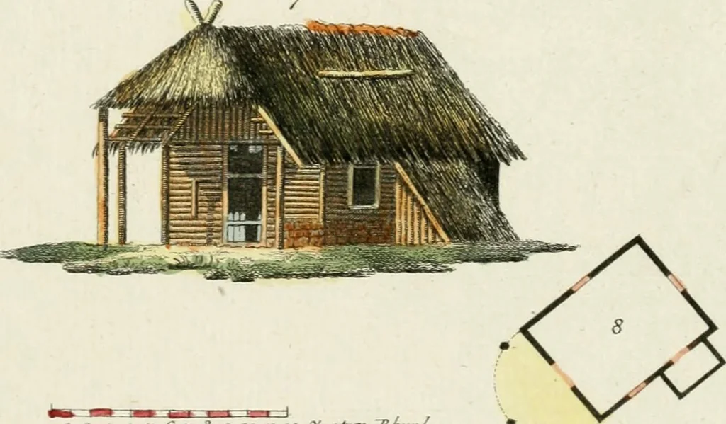 An illustration from Magazijn van tuin-sieraaden, of, Verzameling van modellen van aanleg en sieraad, voor groote en kleine lust-hoven, voorn amelijk van dezulke die, met weinig kosten, te maaken zijn, 1802, leaf 10