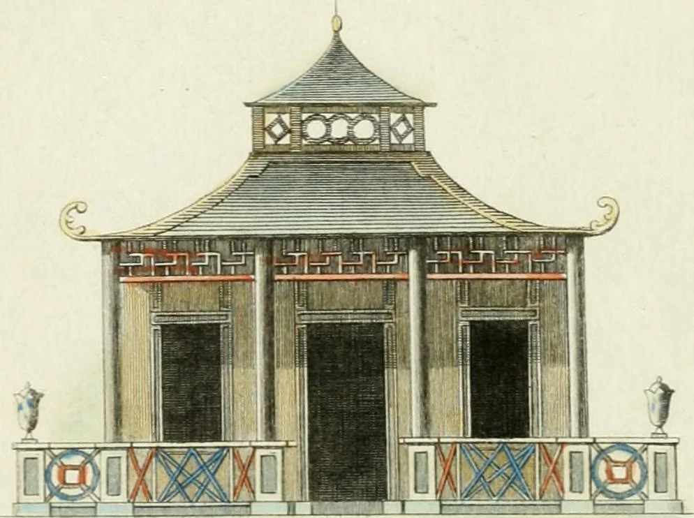An illustration from Magazijn van tuin-sieraaden, of, Verzameling van modellen van aanleg en sieraad, voor groote en kleine lust-hoven, voorn amelijk van dezulke die, met weinig kosten, te maaken zijn, 1802, leaf 10