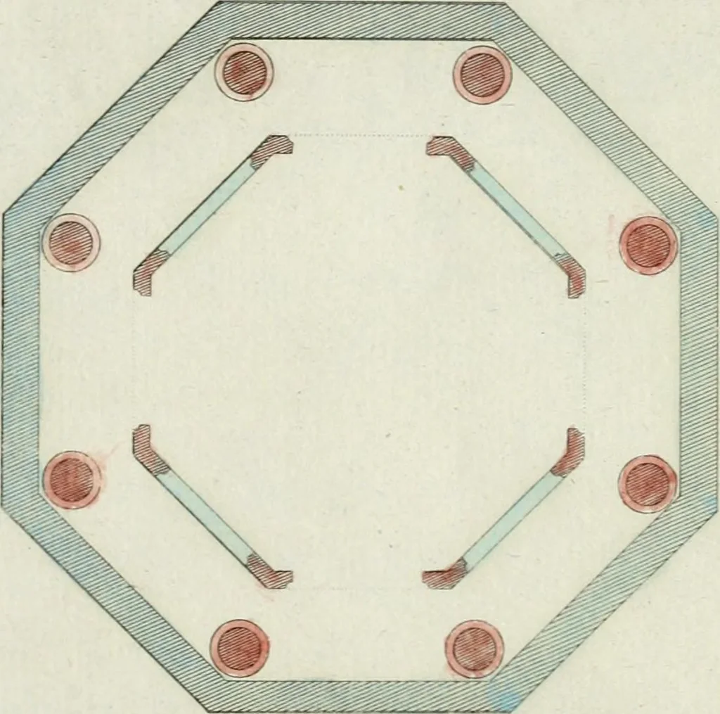 An illustration from Magazijn van tuin-sieraaden, of, Verzameling van modellen van aanleg en sieraad, voor groote en kleine lust-hoven, voorn amelijk van dezulke die, met weinig kosten, te maaken zijn, 1802, leaf 10