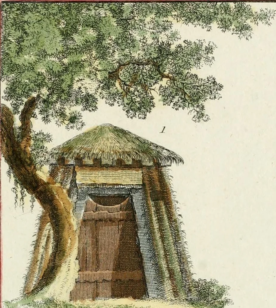 An illustration from Magazijn van tuin-sieraaden, of, Verzameling van modellen van aanleg en sieraad, voor groote en kleine lust-hoven, voorn amelijk van dezulke die, met weinig kosten, te maaken zijn, 1802, leaf 12