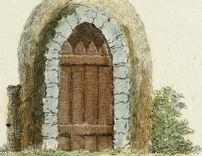 An illustration from Magazijn van tuin-sieraaden, of, Verzameling van modellen van aanleg en sieraad, voor groote en kleine lust-hoven, voorn amelijk van dezulke die, met weinig kosten, te maaken zijn, 1802, leaf 12