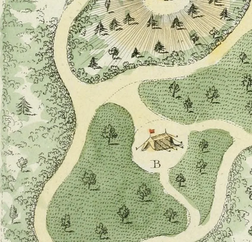 An illustration from Magazijn van tuin-sieraaden, of, Verzameling van modellen van aanleg en sieraad, voor groote en kleine lust-hoven, voorn amelijk van dezulke die, met weinig kosten, te maaken zijn, 1802, leaf 22