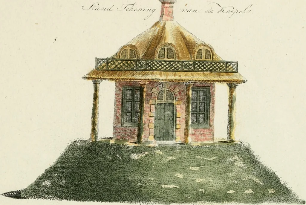 An illustration from Magazijn van tuin-sieraaden, of, Verzameling van modellen van aanleg en sieraad, voor groote en kleine lust-hoven, voorn amelijk van dezulke die, met weinig kosten, te maaken zijn, 1802, leaf 14