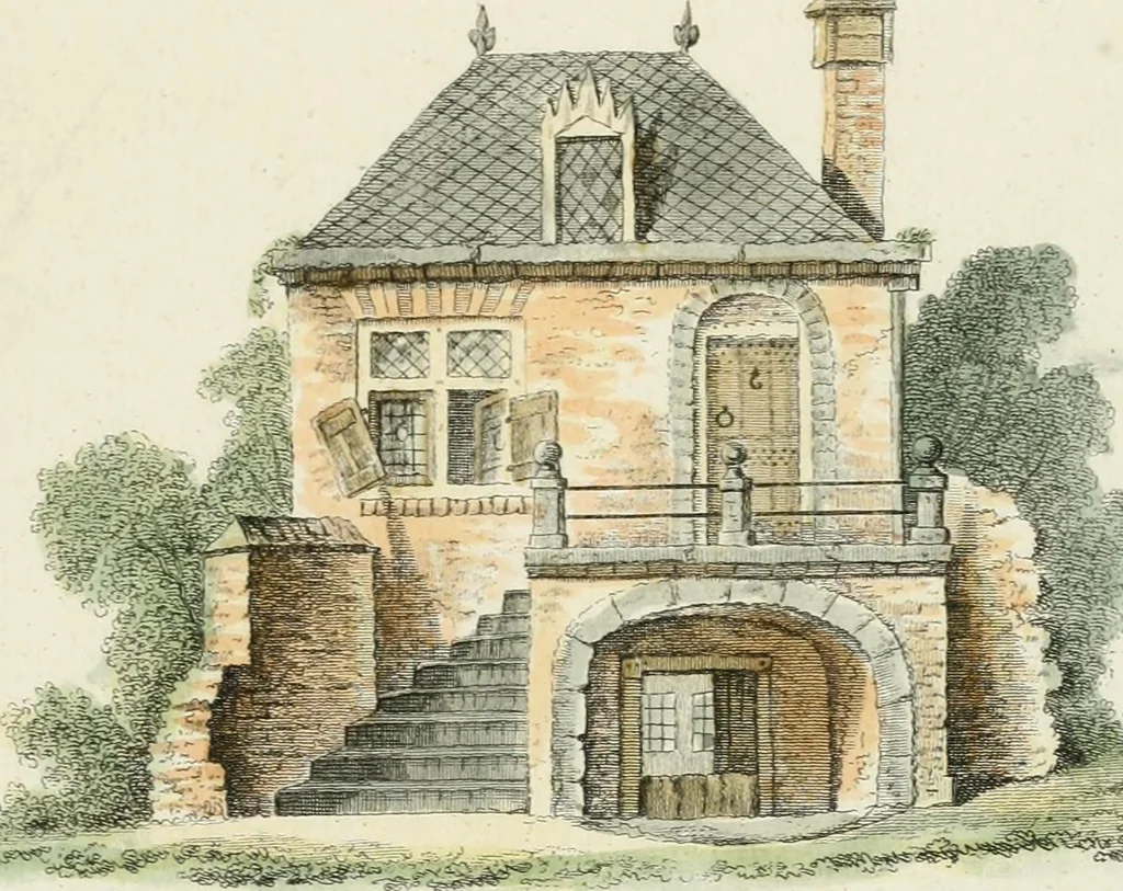 An illustration from Magazijn van tuin-sieraaden, of, Verzameling van modellen van aanleg en sieraad, voor groote en kleine lust-hoven, voorn amelijk van dezulke die, met weinig kosten, te maaken zijn, 1802, leaf 14