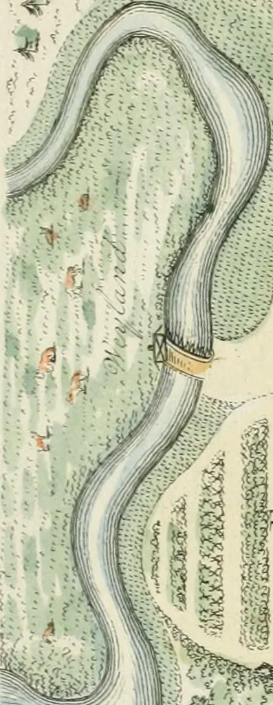An illustration from Magazijn van tuin-sieraaden, of, Verzameling van modellen van aanleg en sieraad, voor groote en kleine lust-hoven, voorn amelijk van dezulke die, met weinig kosten, te maaken zijn, 1802, leaf 18