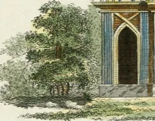An illustration from Magazijn van tuin-sieraaden, of, Verzameling van modellen van aanleg en sieraad, voor groote en kleine lust-hoven, voorn amelijk van dezulke die, met weinig kosten, te maaken zijn, 1802, leaf 10