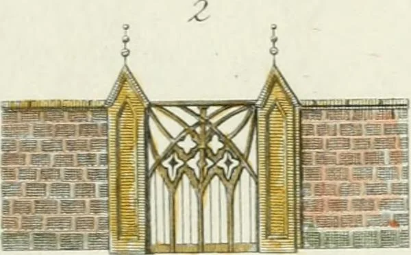 An illustration from Magazijn van tuin-sieraaden, of, Verzameling van modellen van aanleg en sieraad, voor groote en kleine lust-hoven, voorn amelijk van dezulke die, met weinig kosten, te maaken zijn, 1802, leaf 10