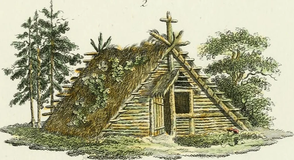 An illustration from Magazijn van tuin-sieraaden, of, Verzameling van modellen van aanleg en sieraad, voor groote en kleine lust-hoven, voorn amelijk van dezulke die, met weinig kosten, te maaken zijn, 1802, leaf 18