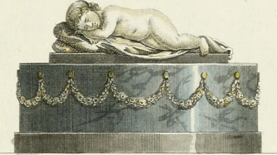 An illustration from Magazijn van tuin-sieraaden, of, Verzameling van modellen van aanleg en sieraad, voor groote en kleine lust-hoven, voorn amelijk van dezulke die, met weinig kosten, te maaken zijn, 1802, leaf 8