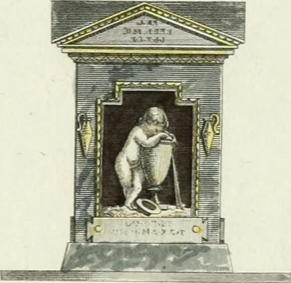 An illustration from Magazijn van tuin-sieraaden, of, Verzameling van modellen van aanleg en sieraad, voor groote en kleine lust-hoven, voorn amelijk van dezulke die, met weinig kosten, te maaken zijn, 1802, leaf 8