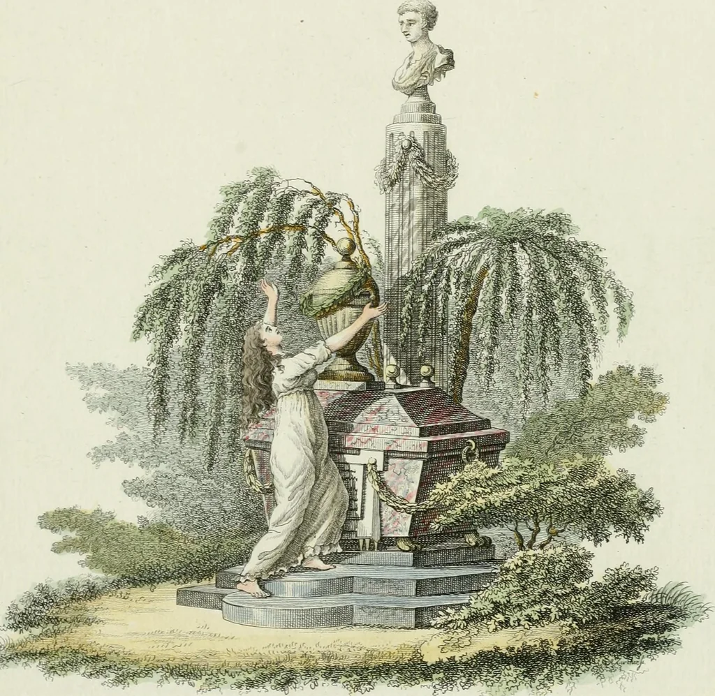 An illustration from Magazijn van tuin-sieraaden, of, Verzameling van modellen van aanleg en sieraad, voor groote en kleine lust-hoven, voorn amelijk van dezulke die, met weinig kosten, te maaken zijn, 1802, leaf 16