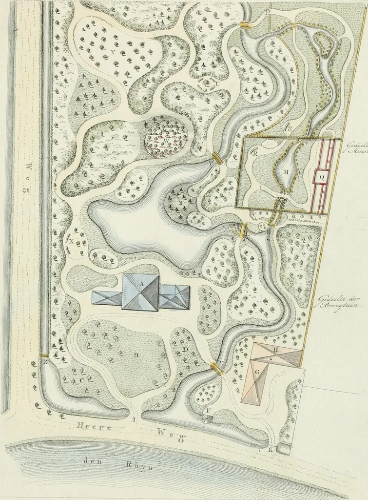An illustration from Magazijn van tuin-sieraaden, of, Verzameling van modellen van aanleg en sieraad, voor groote en kleine lust-hoven, voorn amelijk van dezulke die, met weinig kosten, te maaken zijn, 1802, leaf 20