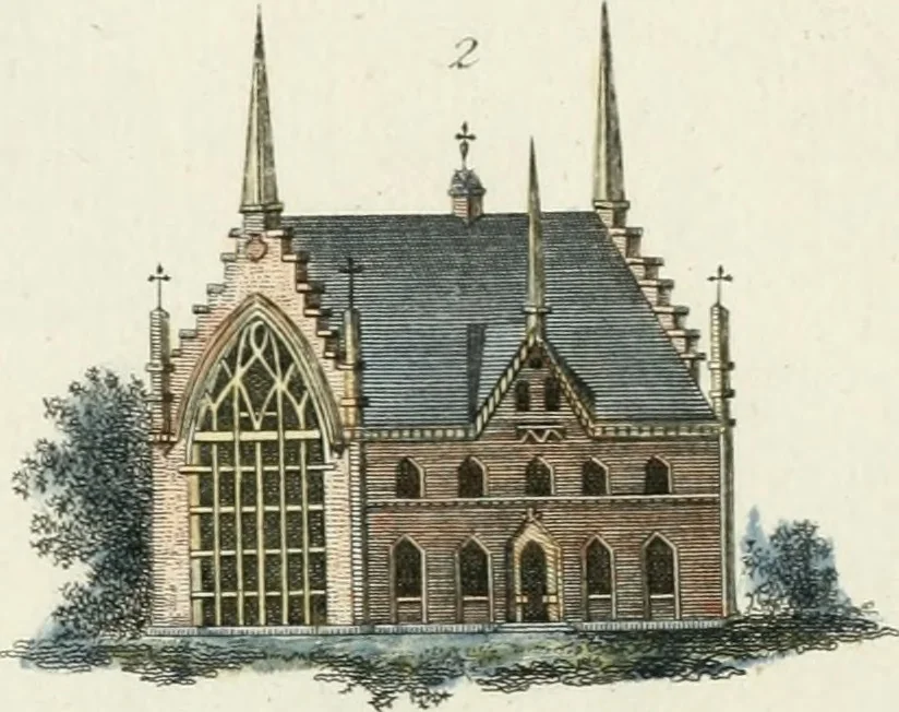 An illustration from Magazijn van tuin-sieraaden, of, Verzameling van modellen van aanleg en sieraad, voor groote en kleine lust-hoven, voorn amelijk van dezulke die, met weinig kosten, te maaken zijn, 1802, leaf 10