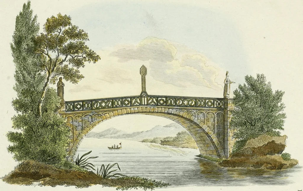 An illustration from Magazijn van tuin-sieraaden, of, Verzameling van modellen van aanleg en sieraad, voor groote en kleine lust-hoven, voorn amelijk van dezulke die, met weinig kosten, te maaken zijn, 1802, leaf 14