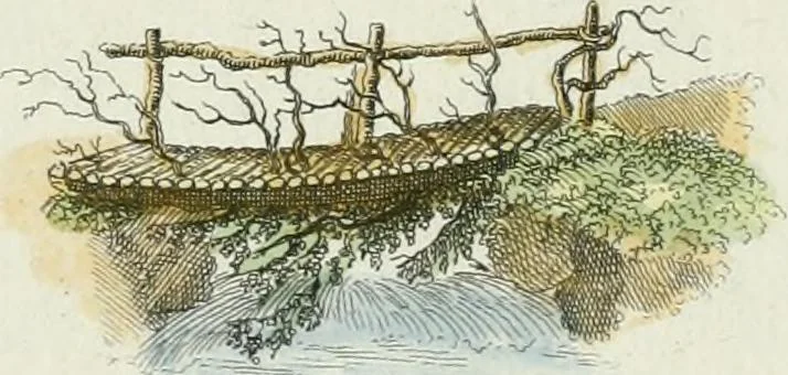 An illustration from Magazijn van tuin-sieraaden, of, Verzameling van modellen van aanleg en sieraad, voor groote en kleine lust-hoven, voorn amelijk van dezulke die, met weinig kosten, te maaken zijn, 1802, leaf 6