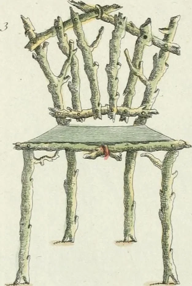 An illustration from Magazijn van tuin-sieraaden, of, Verzameling van modellen van aanleg en sieraad, voor groote en kleine lust-hoven, voorn amelijk van dezulke die, met weinig kosten, te maaken zijn, 1802, leaf 12
