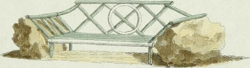 An illustration from Magazijn van tuin-sieraaden, of, Verzameling van modellen van aanleg en sieraad, voor groote en kleine lust-hoven, voorn amelijk van dezulke die, met weinig kosten, te maaken zijn, 1802, leaf 10