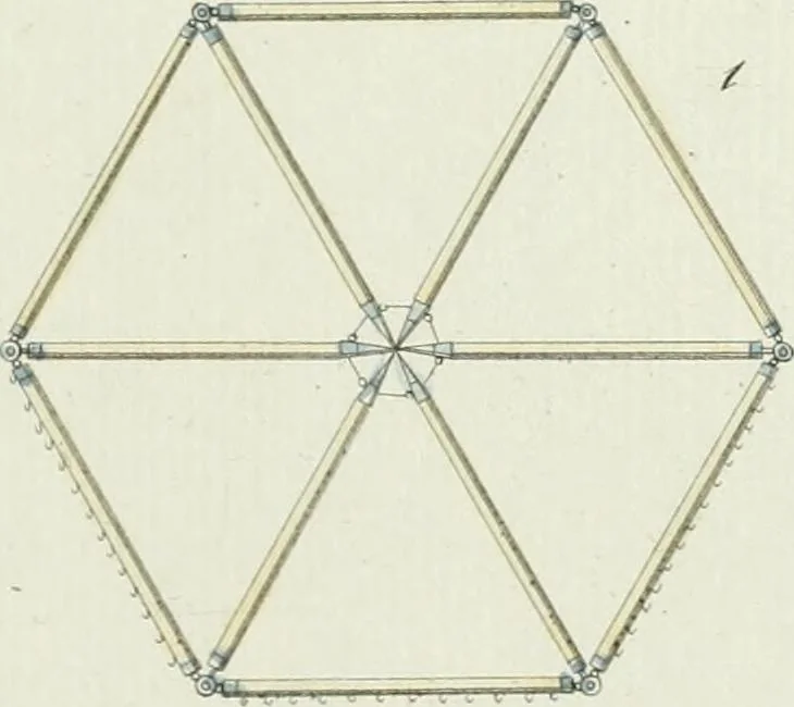 An illustration from Magazijn van tuin-sieraaden, of, Verzameling van modellen van aanleg en sieraad, voor groote en kleine lust-hoven, voorn amelijk van dezulke die, met weinig kosten, te maaken zijn, 1802, leaf 6