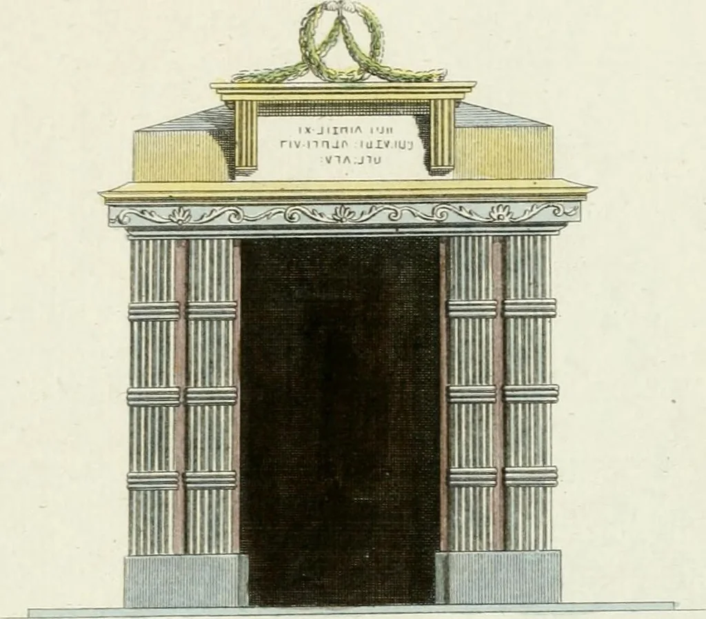 An illustration from Magazijn van tuin-sieraaden, of, Verzameling van modellen van aanleg en sieraad, voor groote en kleine lust-hoven, voorn amelijk van dezulke die, met weinig kosten, te maaken zijn, 1802, leaf 10