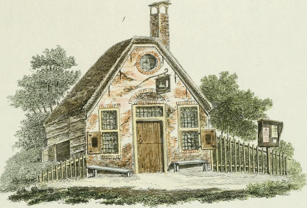 An illustration from Magazijn van tuin-sieraaden, of, Verzameling van modellen van aanleg en sieraad, voor groote en kleine lust-hoven, voorn amelijk van dezulke die, met weinig kosten, te maaken zijn, 1802, leaf 12