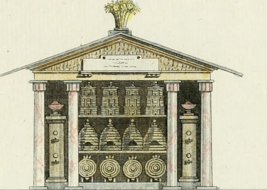 An illustration from Magazijn van tuin-sieraaden, of, Verzameling van modellen van aanleg en sieraad, voor groote en kleine lust-hoven, voorn amelijk van dezulke die, met weinig kosten, te maaken zijn, 1802, leaf 6