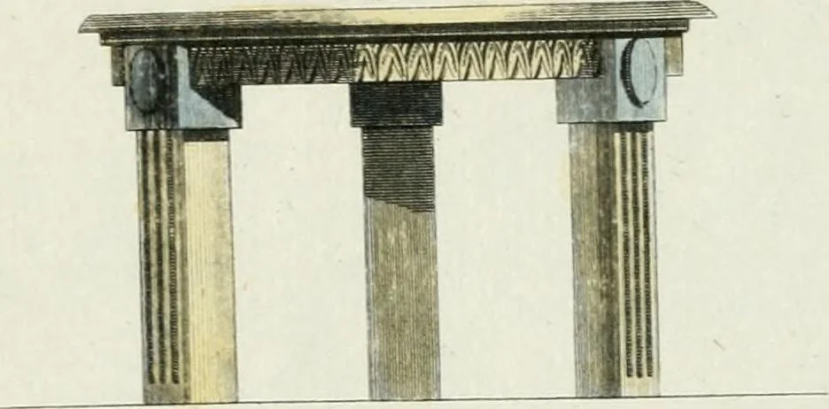 An illustration from Magazijn van tuin-sieraaden, of, Verzameling van modellen van aanleg en sieraad, voor groote en kleine lust-hoven, voorn amelijk van dezulke die, met weinig kosten, te maaken zijn, 1802, leaf 6