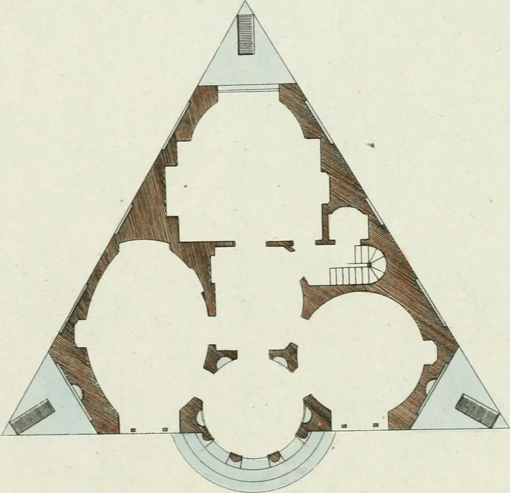 An illustration from Magazijn van tuin-sieraaden, of, Verzameling van modellen van aanleg en sieraad, voor groote en kleine lust-hoven, voorn amelijk van dezulke die, met weinig kosten, te maaken zijn, 1802, leaf 8