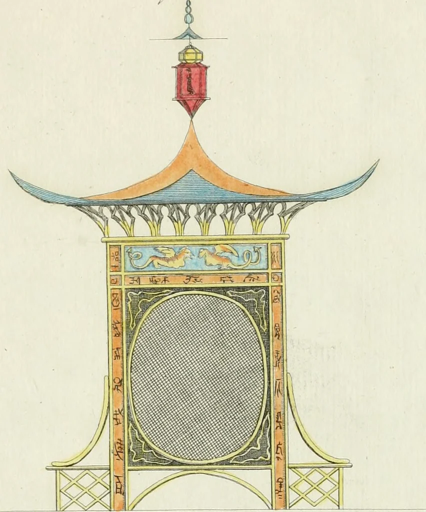 An illustration from Magazijn van tuin-sieraaden, of, Verzameling van modellen van aanleg en sieraad, voor groote en kleine lust-hoven, voorn amelijk van dezulke die, met weinig kosten, te maaken zijn, 1802, leaf 8