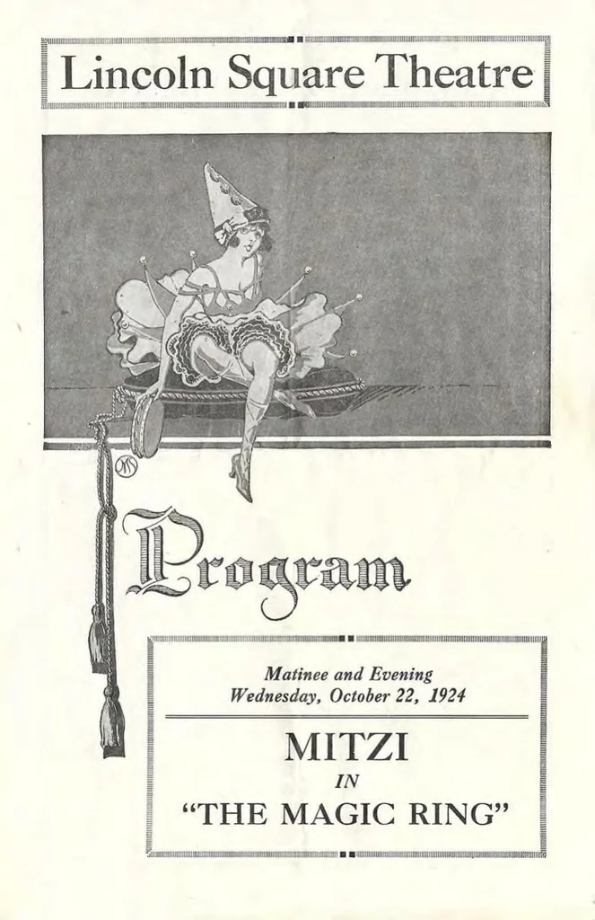 An illustration from Program for "The Magic Ring", 1924, leaf 0
