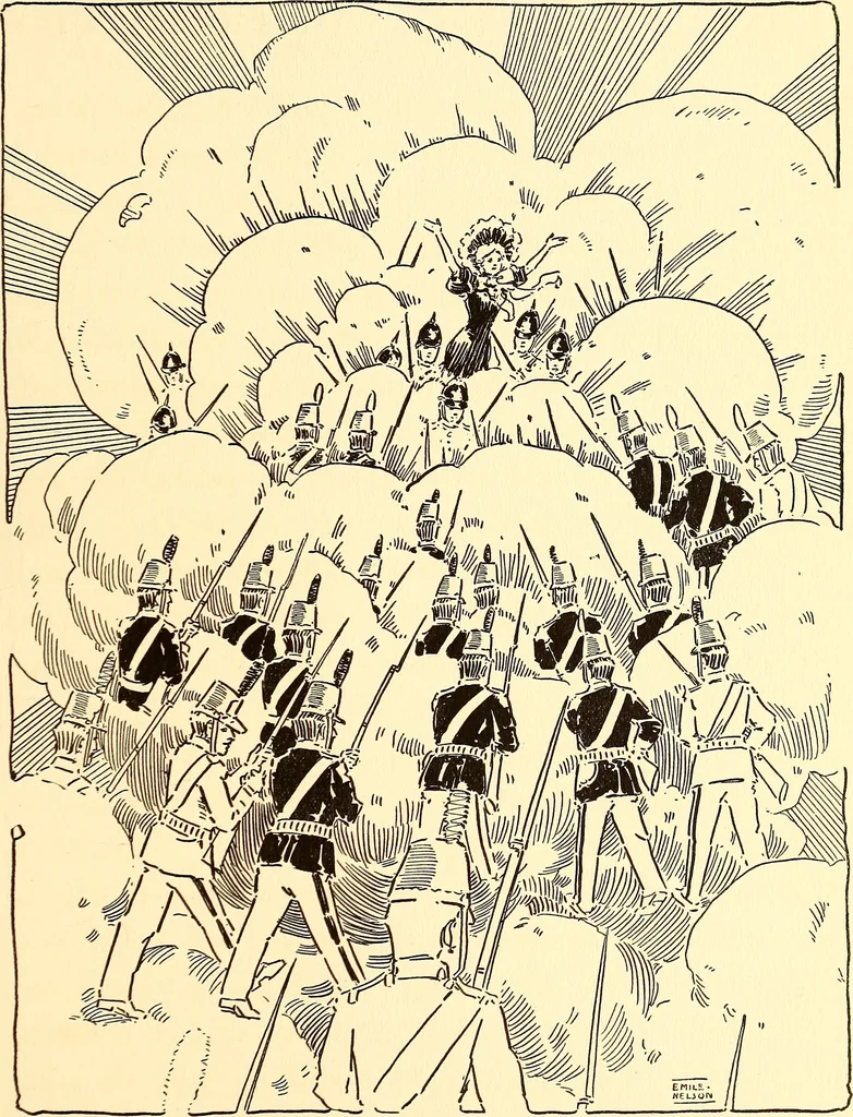 An illustration from The magic aeroplane; a fairy tale, 1911, leaf 100